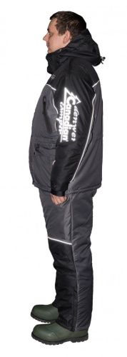 Зимний костюм для рыбалки Canadian Camper Denwer Pro цвет Black/Gray (2XL) фото 4